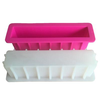 China Large Rectangle Lip Sustainable Soap Mold Loaf Thick Handmade Silicone Soap Mold DIY Swirl Making Tools 12