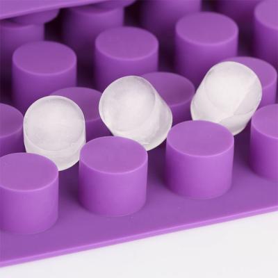 China Sustainable 88 Pet Food Making Mold Mini Ice Cylinder Silicone Mold for sale