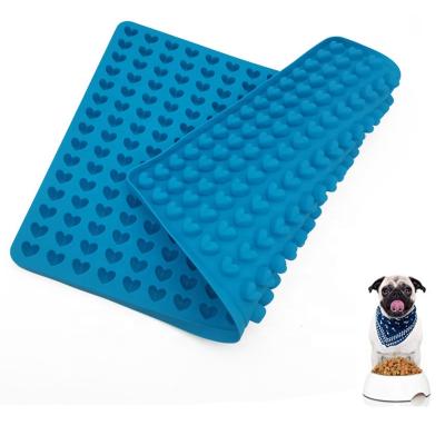 China Viable Pet Treats Pan Silicone Baking Mat Cooking Sheets 255 Cavity Dog Mini Heart Shaped Silicone Mold For Cookies for sale