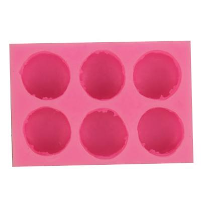 China Viable Pink 6 Cavity Macaroon Mold 3d Silicone Cake Mold for sale