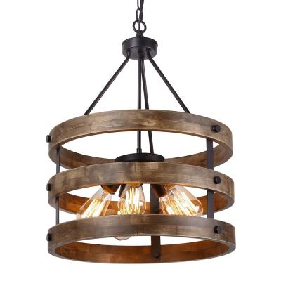 China 2020 Industrial Amerian Vintage Pendant Lamp Log Lighting Loft Lamps Farmhouse Home Bedroom Retro Lightings for sale