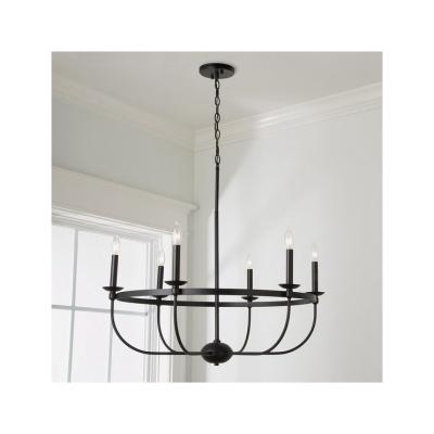 China Industrial Modern Retro Style Dining Hall Hanging Lighting Matte Black Metal Pendant Lamp for sale