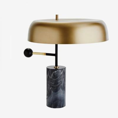 China New Design Nordic Modern Retro Vintage Gold Base Marble For Child Study Reading Small Lamps Ware Hotel Bedroom Table Lights for sale