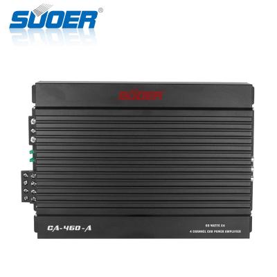 China Hot Selling Amplifier Suoer CA-460-A Car Amplifiers Subwoofer Amp Panel 4 Channel Car Amplifier for sale