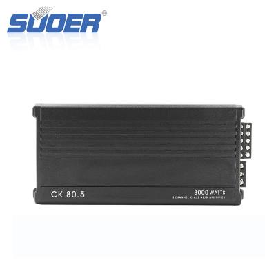 China Amplifier Suoer CK-80.5 3000w 5 Channels Car Amplifier Class AB and Class D Car Amplifier for sale