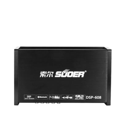 China Suoer DSP-608 6 channel audio amplifier dsp processor amplifier blueteeth auto audio car dsp amplifier for sale