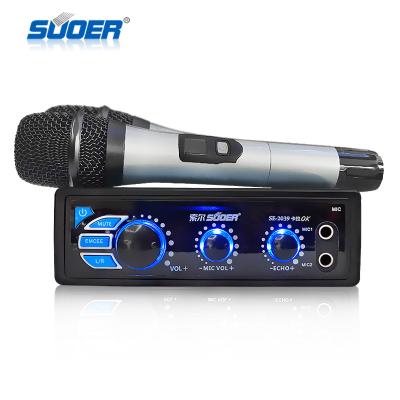 China Build-in Amplifier Function Suoer Car Power Amplifier Karaoke Car Blueteeth Wireless Amplifier For Car Audio With Microphone Two Wireless for sale