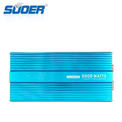 China Professional Mono Amplifier Suoer CH-2000D 12V 2000w 5000W 6000w Class D Car Amplifiers 5000w for sale