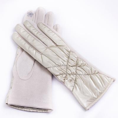 China Winter Fashion Lady Nylon Embroidery Comfortable HOT Touch Screen Gloves for sale