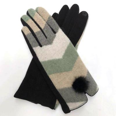 China TWILL Winter Velveteen Warm Touchscreen Tartan Outdoor Gloves for sale