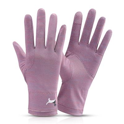 China WOMEN protective outdoor sports DRIVING QUICK DRY SUN BLOCK GLOVES SPORTS SILICATE GEL RECYCLING GLOVES NON-SLIP for sale