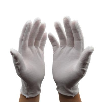 China Soft And Skin-Friendly White Cotton Working Gloves For Women And Man for sale