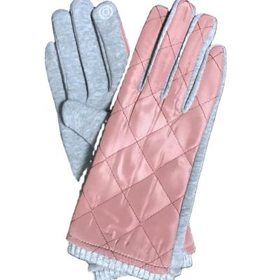 China HONOR Fashion Comfortable Pink Nylon Sportswear Winter Gloves Black Casual Gloves for sale