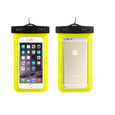 China High Quality ABS Anti-fall Light Strip Waterproof Colorful PVC Phone Case For Underwater Phone Bag for sale