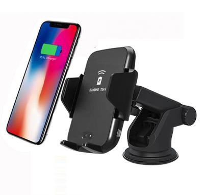 China New Product Strong Magnetic Fast Phone Holder Car Charging Qi Wireless Charger For iPhone X Fast Charging Phone Holder for sale