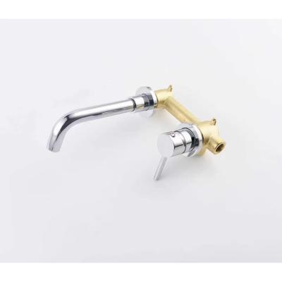 China Hot Sale Modern Style Metered Bathroom Faucets Pull Down Wall Mounted Brass Concealed Faucet for sale