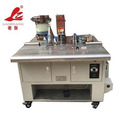 China Automatic LZ Cap Upholstery Fabric Cloth Covered Button Making Machine for sale