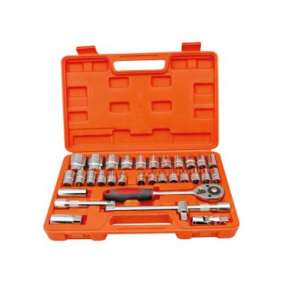 China Car Tool Kit HF2021 32pcs Kit Car Repair Sockets Set Tool Kit The Combination Socket Wrench Set With Plastic Tool Box for sale