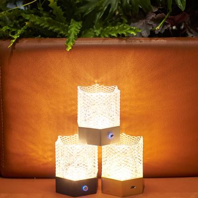 China Modern Acrylic Table Lamp Wireless Restaurant Led Touch Amazon Battery PMMA Cordless Desk Lamp for sale