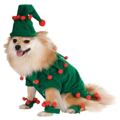 China New Stocked Wholesale Christmas Pet Clothes Cotton Dog Cat Fleece Hoodies Warm Dog Holiday Costume Clothes for sale