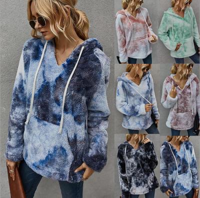 China 2020 Viable Hooded Sweatshirt Good Quality Girls Dye Link Pocket Pullover Hoodies for sale