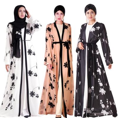 China Islamic Fashion Open Front Kimono Arabic Style Dubai Abaya Muslim Clothing x/y 7006 Latest New Designs 2020 Embroidery Cardigan for sale