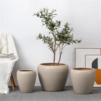 China Eco-friendly Multi Concise Indoor Outdoor Plant Pots Garden Floor Height Style Ceramic Large Flower Pot Plant For Home for sale