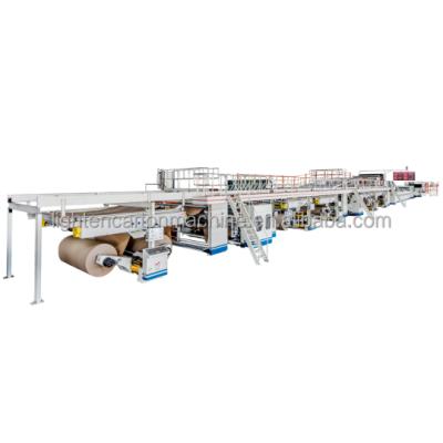 China Plastic 3 5 7 Ply Automatic Carton Making Machine Single Facer Corrugated Cardboard Carton Box Production Machine Line for sale