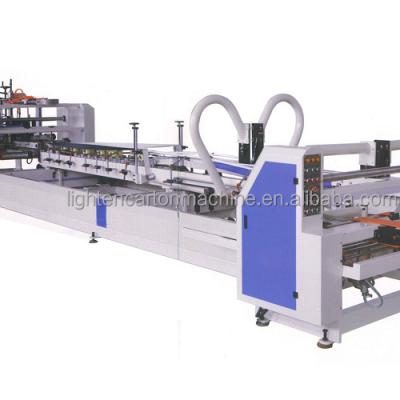 China Corrugated Food Box Gluing Machine Corrugated Cardboard Folder and Gluer Cardboard Folding Machine Cardboard Box Packaging Machine for sale