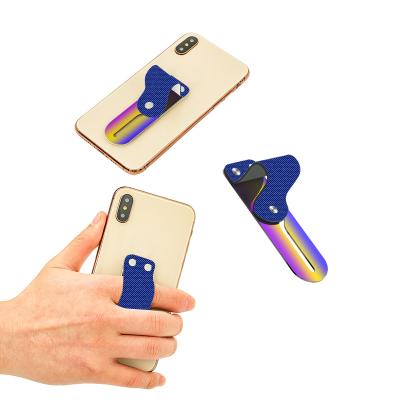 China Adjustable Color Titanium Finger Holder For Mobile Phone Finger Strap Holder Finger Sliding Grip Mobile Phone Stand Holder for sale