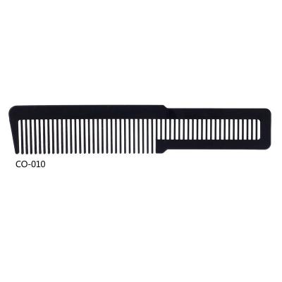 China Barber Shop Home Plastic Salon Customization Black ABS Comb For Barber Hair Cutting for sale