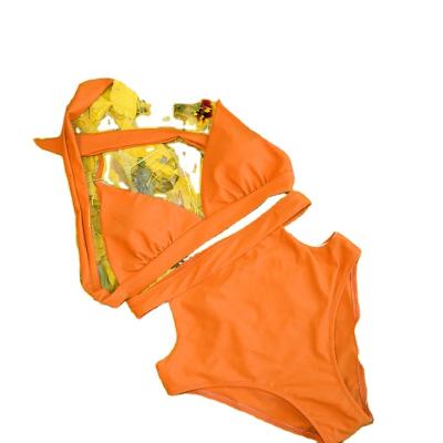 China Antibacterial hot sale bikini swimwear split European women and American new swimwear bikini yellow color for sale