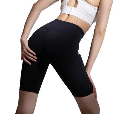 China Breathable new breathable and quick-drying women's five-point leggings high waist stretch comfortable working shorts yoga pants fitness for sale