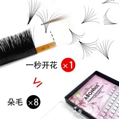 China Abonnie Long Lash Extensions Natural Fan Premade Quick Fanning Extensions Matte Extra Dark Easy Fanning Eyelash Extensions Volume Eyelash Extensions for sale