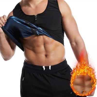 China Fat Slimming Zipper Tank Tops Shapewear Corset Men Sauna Sweat Vest Home Gym Burn Workout Body Shapers Waist Trainer for sale