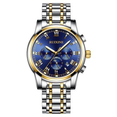 China Luxury Casual Luminous Waterproof Semi-automatic Mens Alarm Ruixine Fashion Mechanical Wristwatch Watch for sale