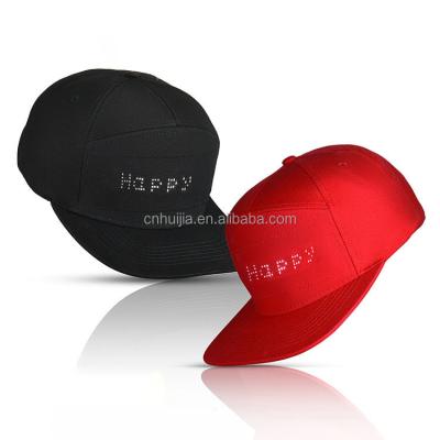 China Hot Sale LED Baseball Hat Custom COMMON LED Display Message Cool Hats Editable For Party for sale