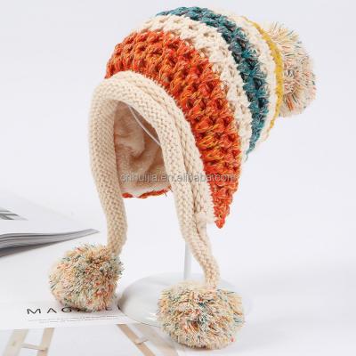 China Hot Selling Image Design Winter New Worm Knitted Kid Animal Large Pom Pom Animal Beanie Hat for sale