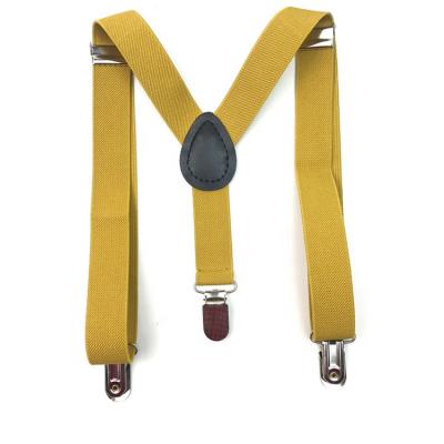 China Amazon's Adjustable Y-back Fashionable Hits Straps Yellow Men's Women's Detachable Muatard Elastic Suspender Belt for sale