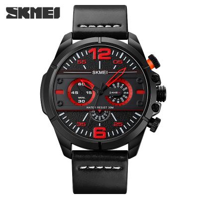 China Automatic Date 2022 SKMEI 1846 Quartz Wrist For Men Design Fashionable Leather Hands Logo Quartz Watches Custom Watch for sale