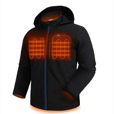 China Men's Breathable Jacket Custom Battery USB Heated Electric Clothes Softshell Winter Work Waterproof Jacket for sale