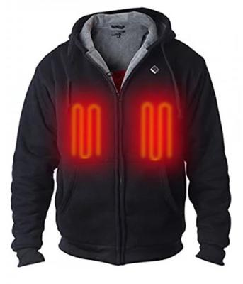 China High quality design men's breathable winter heated electric heated clothes hoodie jacket for sale for sale