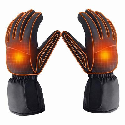 China AA Thick Battery Operated Touch Screen Heated Gloves Water Resistant Electric Thermal Hand Warmer For Skiing for sale