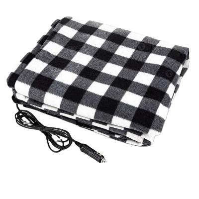 China CHINA PORTABLE winter 12V battery small professional carheating blanket fleece heated high quality windproof blanket for sale