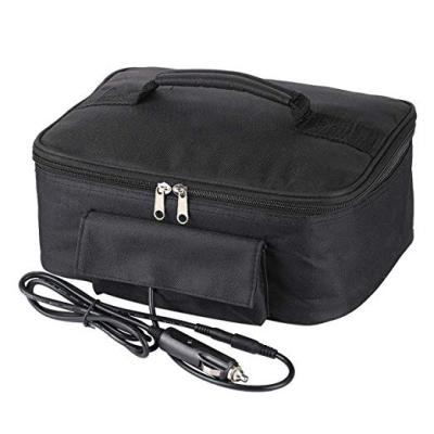 China Car 12V Oven Heated Lunch Box Portable Insulated Personal Warmer Black Bag Food Heat Insulation for sale