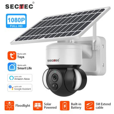 China Human Motion Tracking Hot Selling Amazon PTZ Wireless Outdoor Floodlight Camera Solar CCTV 4G Wifi Network Security Surveillance System Camera for sale