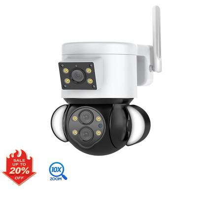 China Human Motion Tracking 2022 10X 4MP Dual Screen Multiple Lens Camera Linkage Camera Panoramic Alarm 4MP 10X WIFI Zoom CCTV Network PTZ Camera for sale