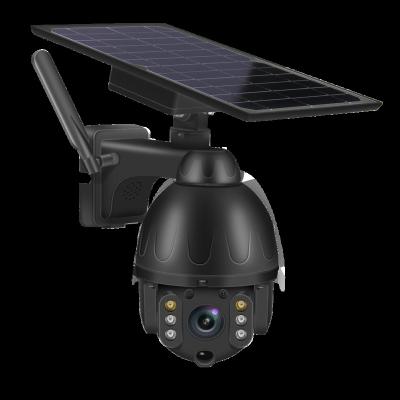 China SECTEC Siren IP67 1080P Integrated Solar Panel Powered Wifi/4G Battery CCTV Camera Security Camera 4G Solar CCTV Camera for sale