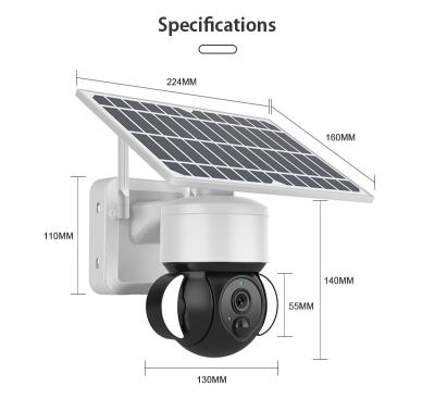 China Human Motion Tracking SECTEC Hot Sale Home Outdoor Solar Network Camera 4M Security System Wireless Wifi Video Surveillance for sale