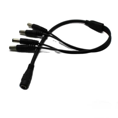 China CCTV Camera Power 4 Way DC Power Splitter Cable for sale